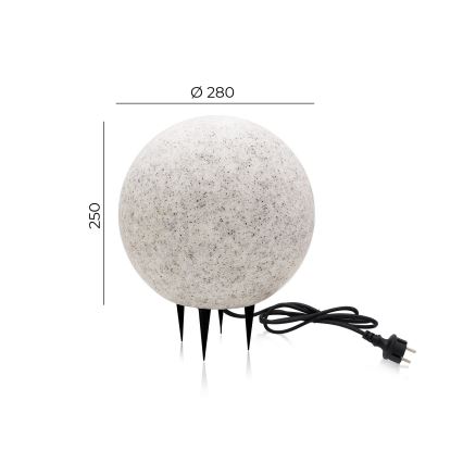 Dekoratyvinis lauko šviestuvas GARDEN BALL 1xE27/40W/230V IP65 d. 28 cm