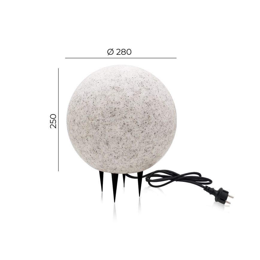 Dekoratyvinis lauko šviestuvas GARDEN BALL 1xE27/40W/230V IP65 d. 28 cm