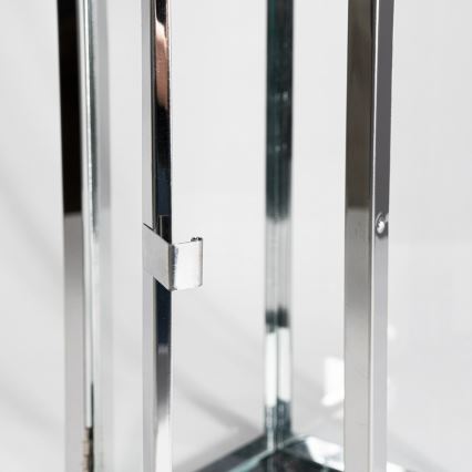 Dekoratyvinis žibintas 38 cm, blizgus chromas