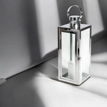 Dekoratyvinis žibintas 49 cm blizgus chromas