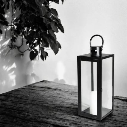 Dekoratyvinis žibintas 49 cm, juodos spalvos