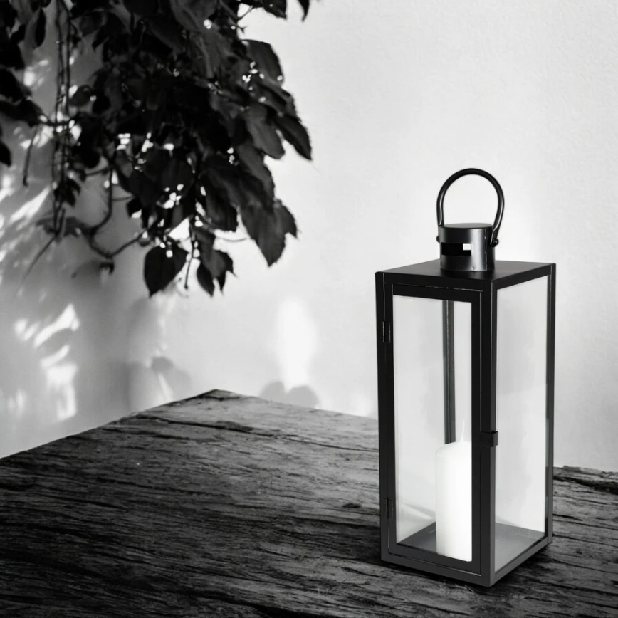 Dekoratyvinis žibintas 49 cm, juodos spalvos