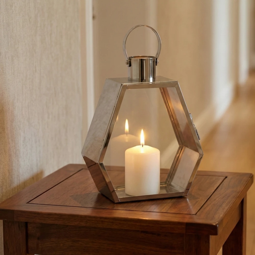 Dekoratyvinis žibintas PALACE 34 cm blizgus chromas