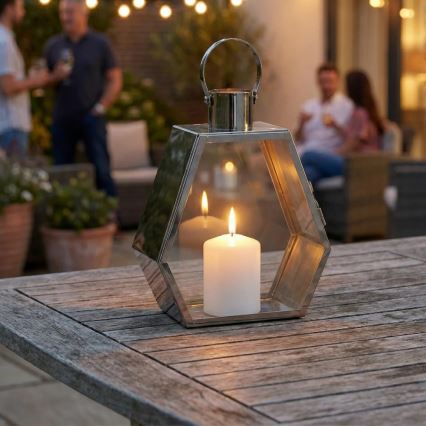 Dekoratyvinis žibintas PALACE 34 cm blizgus chromas