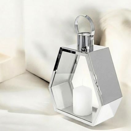 Dekoratyvinis žibintas PALACE 34 cm blizgus chromas