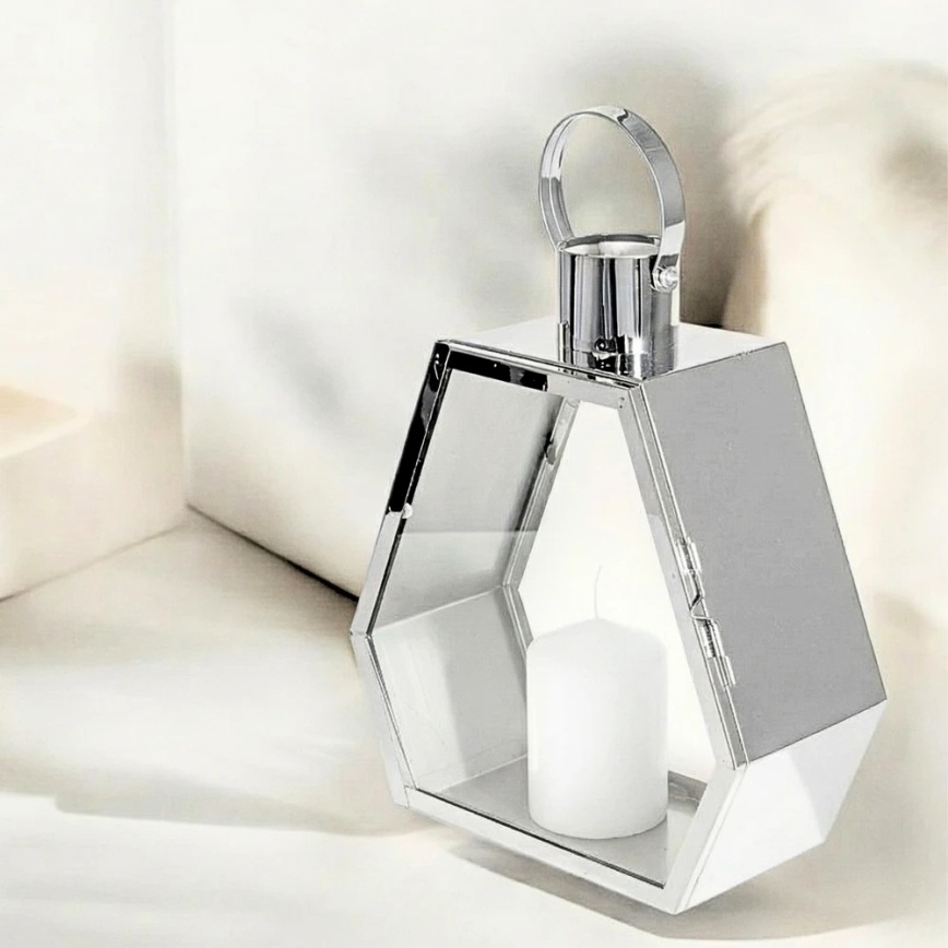 Dekoratyvinis žibintas PALACE 34 cm blizgus chromas