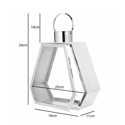 Dekoratyvinis žibintas PALACE 34 cm blizgus chromas