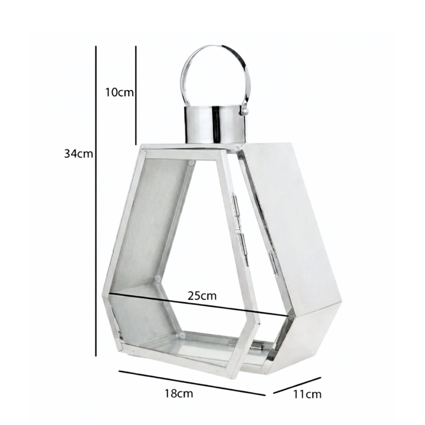 Dekoratyvinis žibintas PALACE 34 cm blizgus chromas