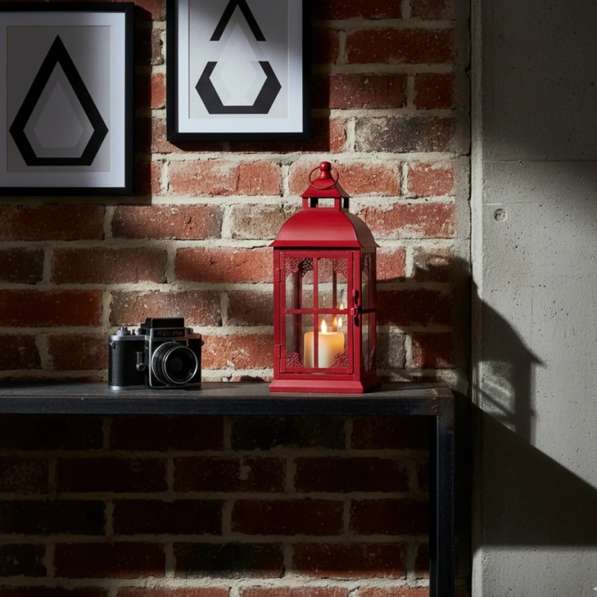 Dekoratyvinis žibintas REDY 30,5 cm raudonas