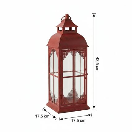 Dekoratyvinis žibintas REDY 42 cm raudonas