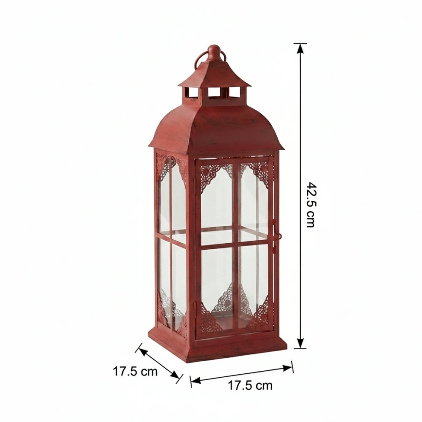 Dekoratyvinis žibintas REDY 42 cm raudonas
