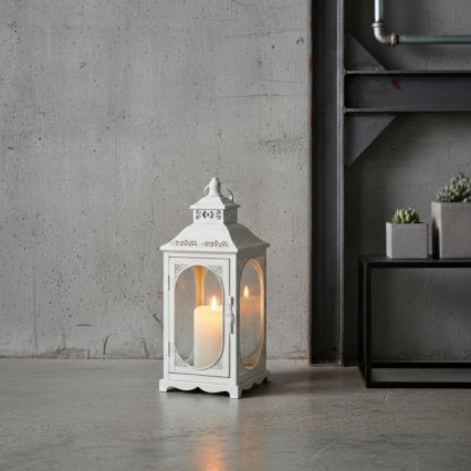 Dekoratyvinis žibintas ROSEHILL 27,5 cm baltas
