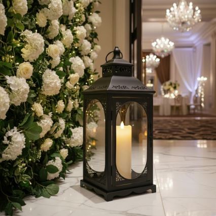 Dekoratyvinis žibintas ROSEHILL, 54,5 cm, juodas