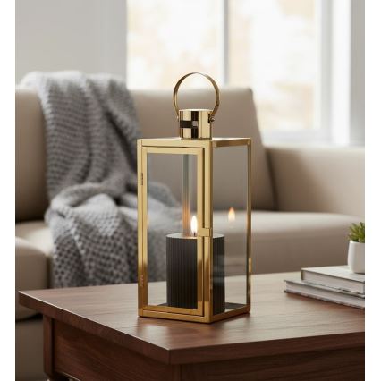 Dekoratyvinis žibintas TOWER, 29 cm, aukso spalvos