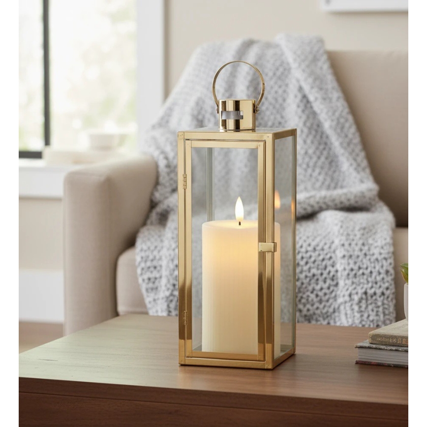 Dekoratyvinis žibintas TOWER, 29 cm, aukso spalvos