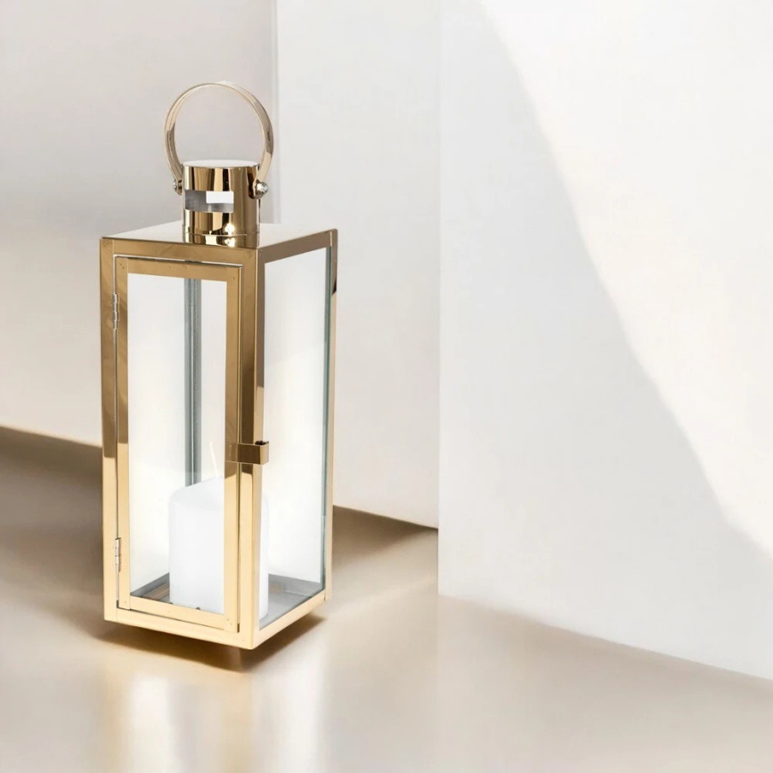 Dekoratyvinis žibintas TOWER, 29 cm, aukso spalvos