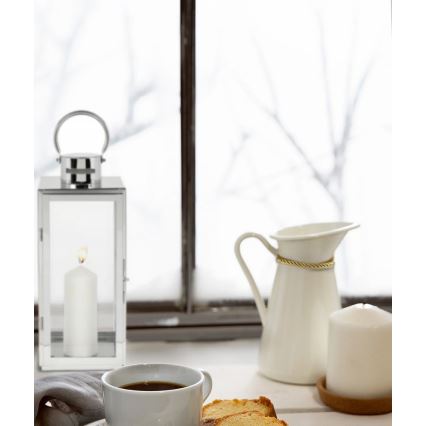 Dekoratyvinis žibintas TOWER 29 cm, blizgus chromas