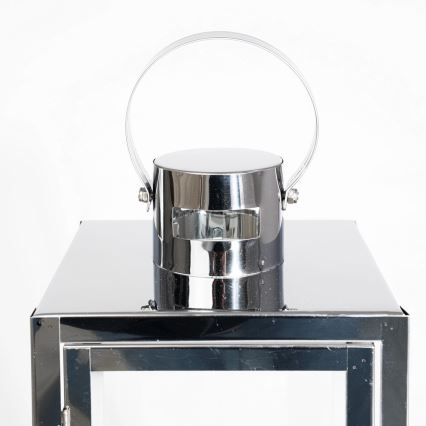 Dekoratyvinis žibintas TOWER 29 cm, blizgus chromas