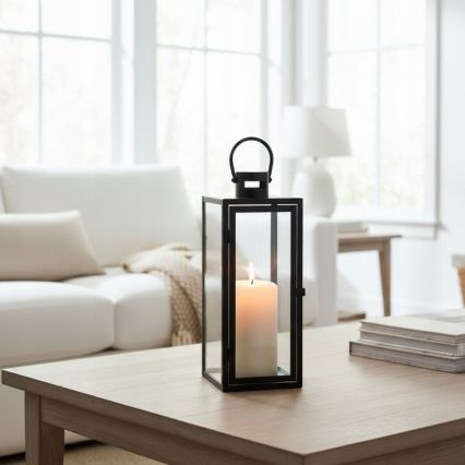 Dekoratyvinis žibintas TOWER 29 cm juodas