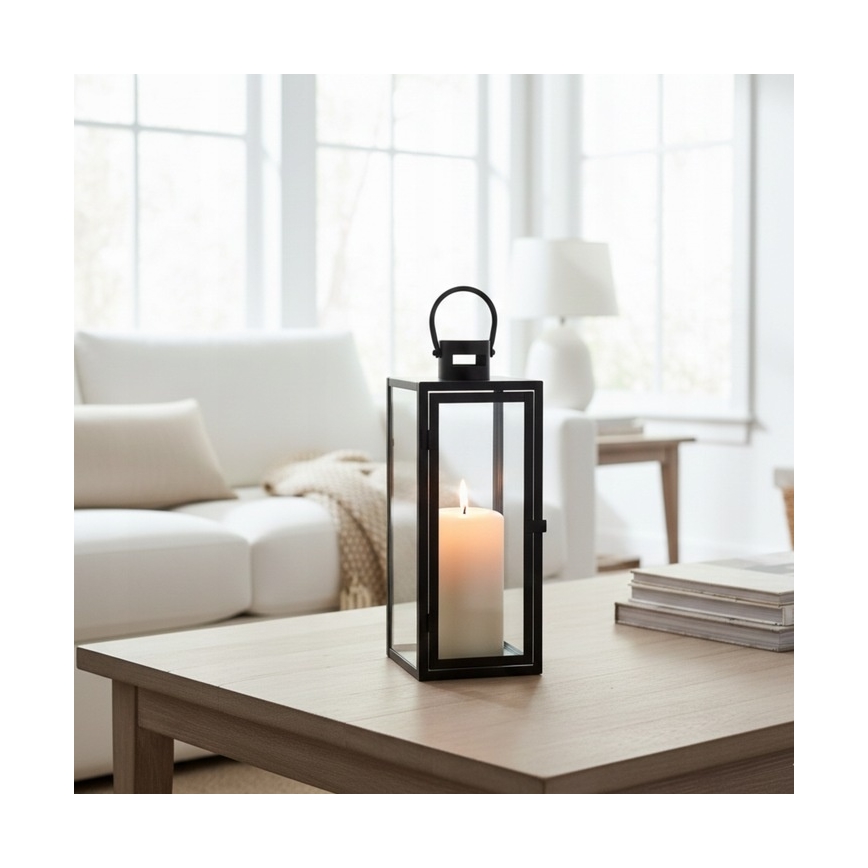 Dekoratyvinis žibintas TOWER 29 cm juodas