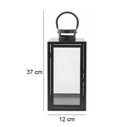 Dekoratyvinis žibintas TOWER 38 cm, juodas
