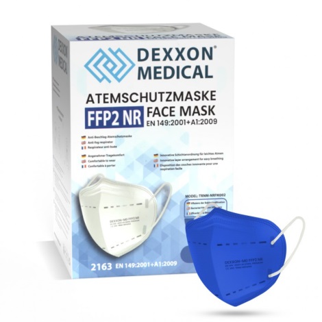 DEXXON MEDICAL Respiratorius  FFP2 NR Tamsiai mėlynas 1 vnt