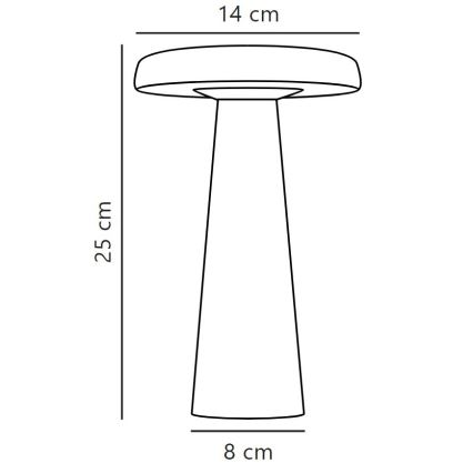 DFTP by Nordlux - LED pritemdomas stalinis lauko šviestuvas ARCELLO LED/2,8W/3,7V IP54