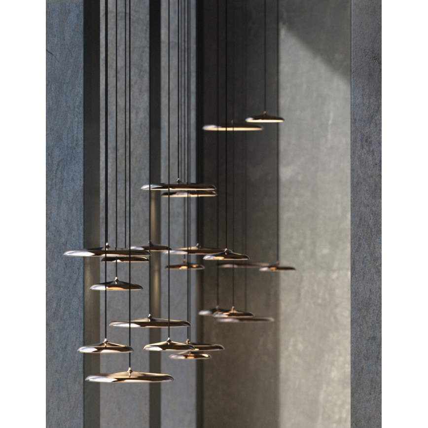 DFTP by Nordlux - LED Reguliuojamas pakabinamas sietynas ARTIST LED/14W/230V diametras 25 cm varis