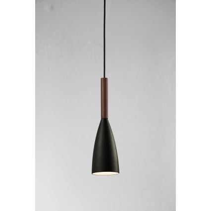 DFTP by Nordlux - Pakabinamas sietynas PURE 1xE27/40W/230V diametras 10 cm juoda/graikinis riešutas