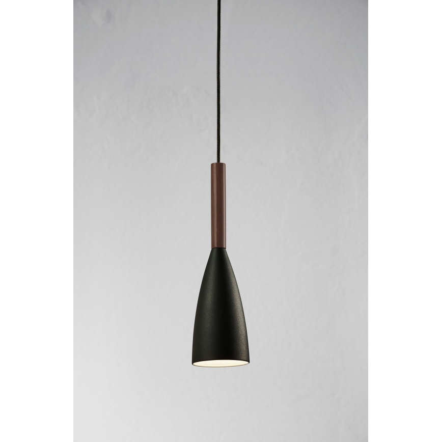 DFTP by Nordlux - Pakabinamas sietynas PURE 1xE27/40W/230V diametras 10 cm juoda/graikinis riešutas
