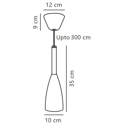 DFTP by Nordlux - Pakabinamas sietynas PURE 1xE27/40W/230V diametras 10 cm juoda/graikinis riešutas