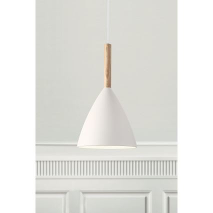 DFTP by Nordlux - Pakabinamas sietynas PURE 1xE27/40W/230V diametras 20 cm balta/uosio