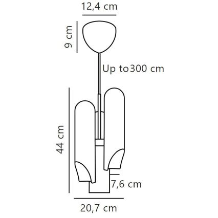 DFTP by Nordlux - Pakabinamas sietynas ROCHELLE 3xGU10/15W/230V