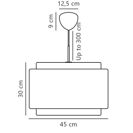 DFTP by Nordlux - Pakabinamas sietynas TAKAI 1xE27/25W/230V