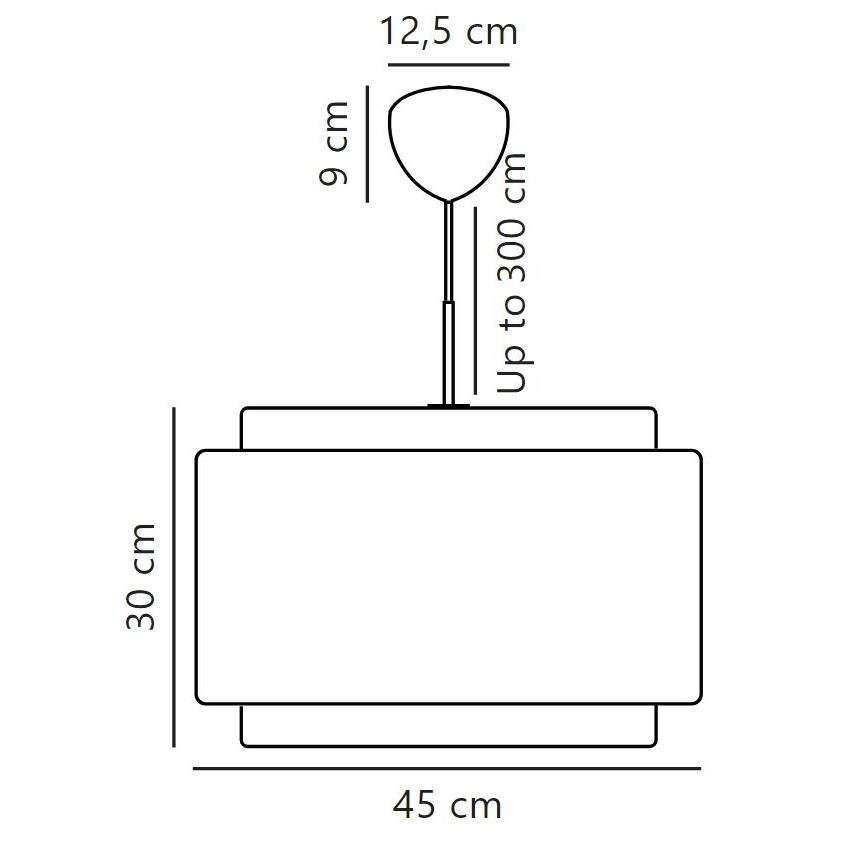 DFTP by Nordlux - Pakabinamas sietynas TAKAI 1xE27/25W/230V