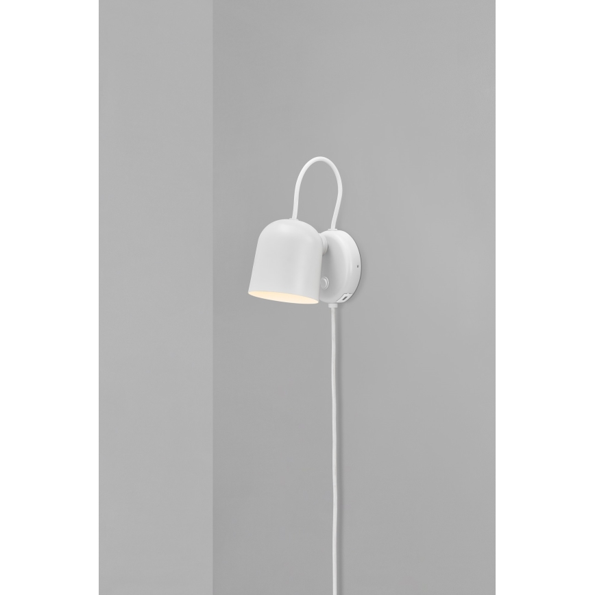 DFTP by Nordlux - Sieninis akcentinis šviestuvas Su USB port ANGLE 1xGU10/25W/230V balta