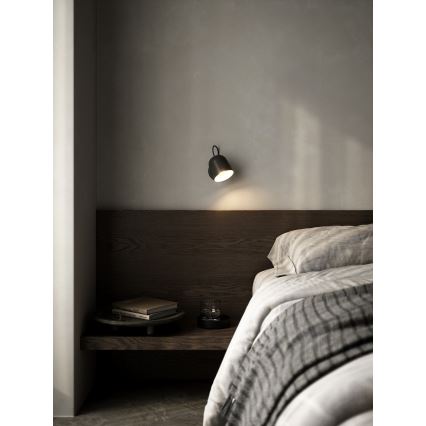 DFTP by Nordlux - Sieninis akcentinis šviestuvas Su USB port ANGLE 1xGU10/25W/230V juoda