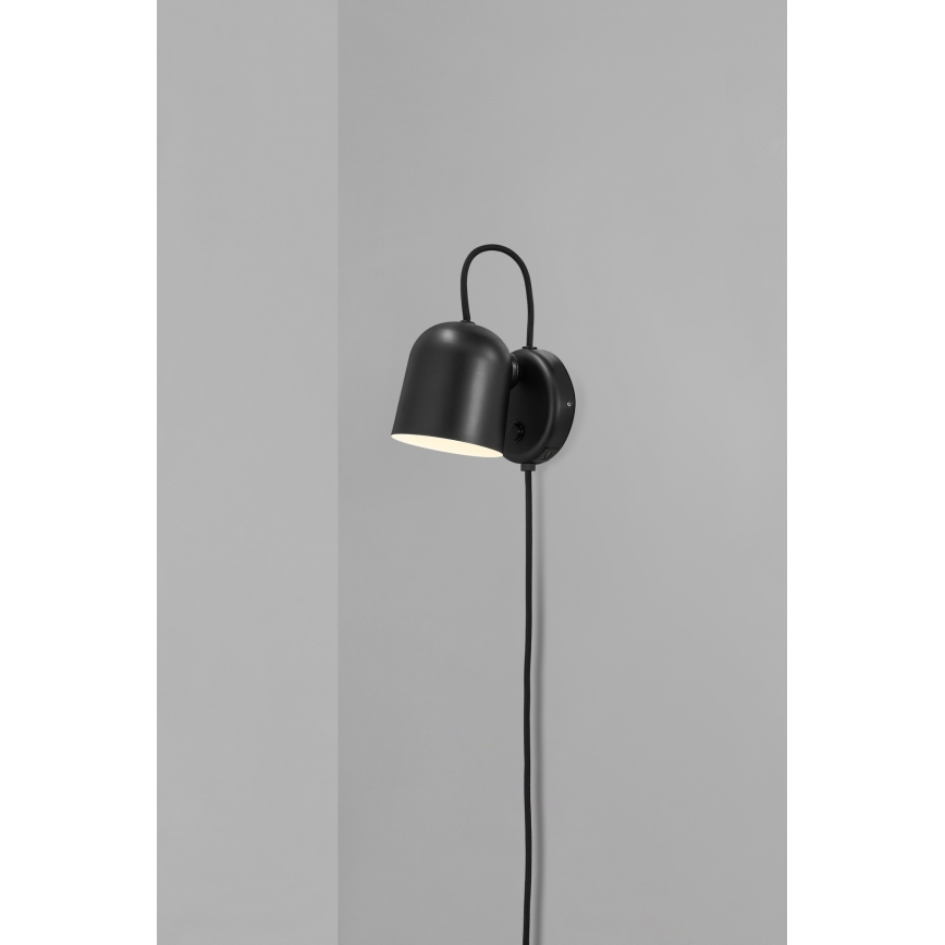 DFTP by Nordlux - Sieninis akcentinis šviestuvas Su USB port ANGLE 1xGU10/25W/230V juoda