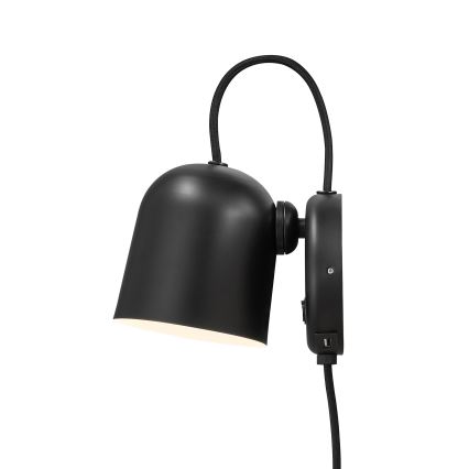 DFTP by Nordlux - Sieninis akcentinis šviestuvas Su USB port ANGLE 1xGU10/25W/230V juoda