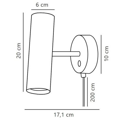 DFTP by Nordlux - Sieninis akcentinis šviestuvas MIB 1xGU10/8W/230V juoda