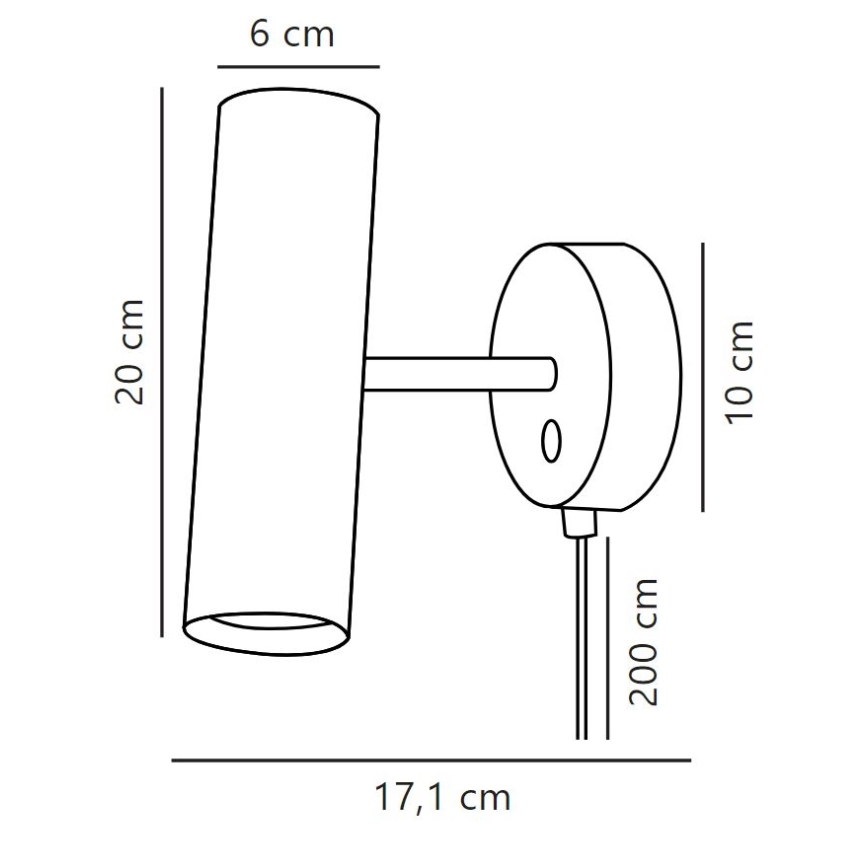 DFTP by Nordlux - Sieninis akcentinis šviestuvas MIB 1xGU10/8W/230V juoda