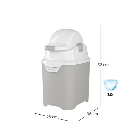 DiaperChamp - Sauskelnių dėžė ONE pilka