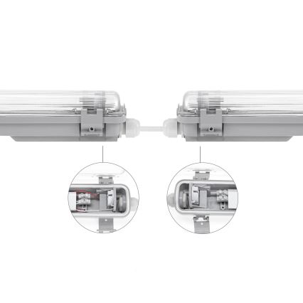 Didelio našumo fluorescencinis šviestuvas LIMEA T8 1xG13/20W/230V IP65 120cm