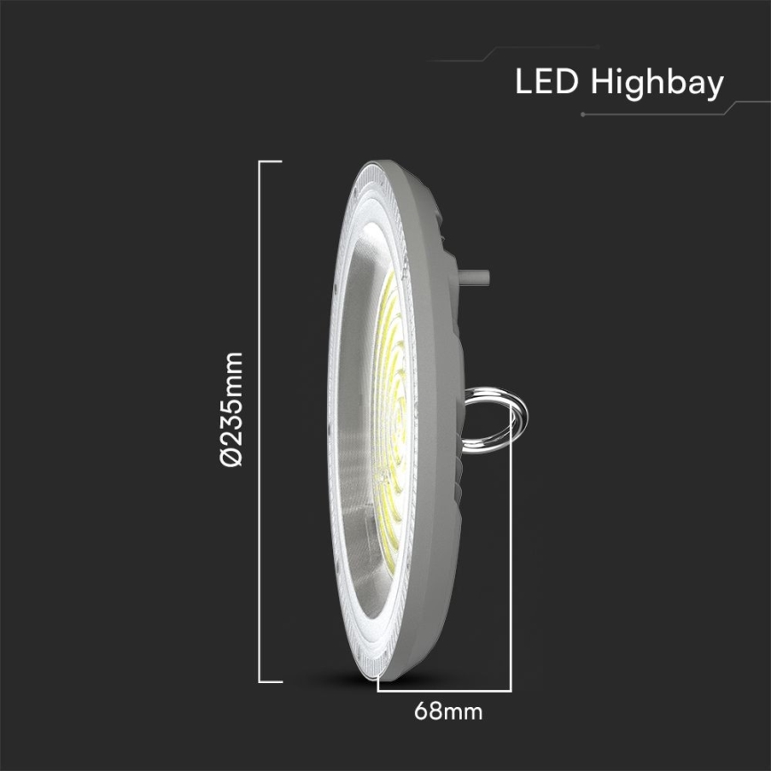 Didelio našumo LED šviestuvas High Bay LED/100W/230V 3000/4000/6500K IP65 ø 23,5 cm