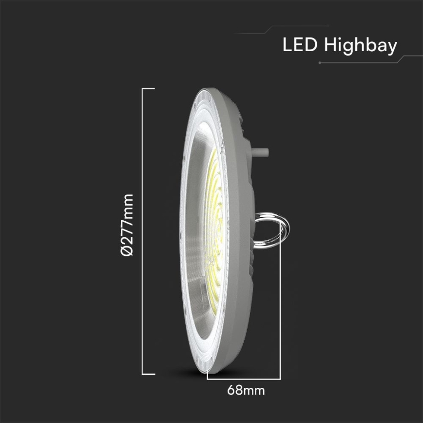 Didelio našumo LED šviestuvas High Bay LED/150W/230V 3000/4000/6500K IP65 ø 27,7 cm
