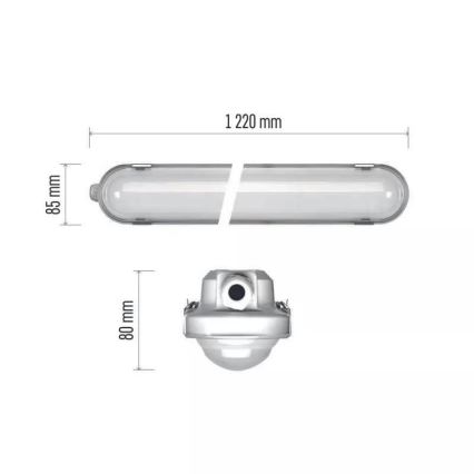 Didelio našumo LED šviestuvas su avariniu moduliu EMERGENCY LED/40W/230V 4000K 122 cm IP66