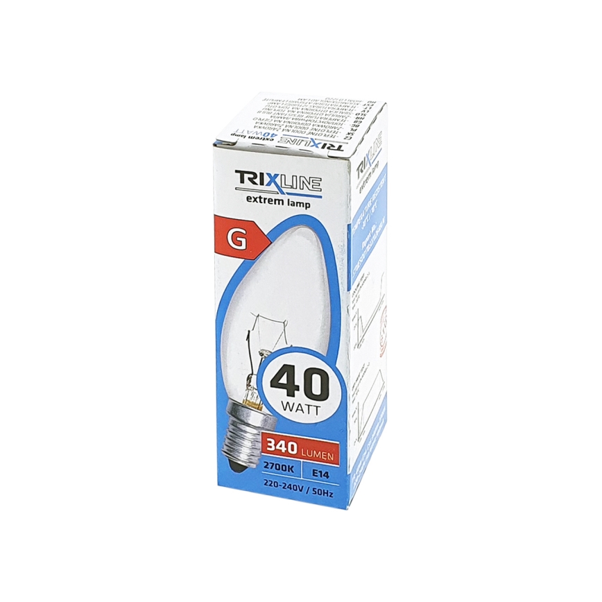Didelio našumo lemputė C35 E14/40W/230V 2700K