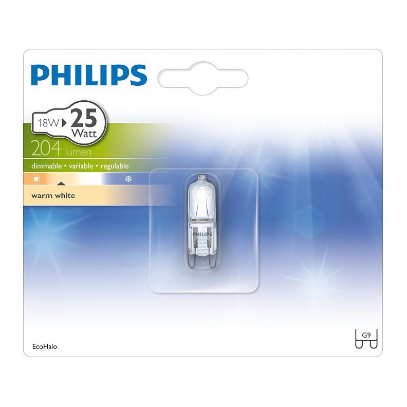 Didelio našumo lemputė Philips ECOHALO G9/18W/230V 2800K