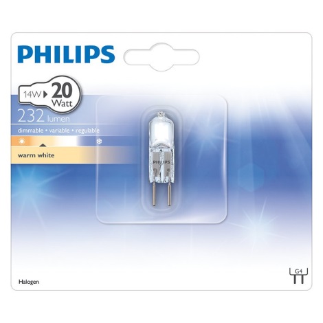 Didelio našumo lemputė Philips HALOGEN G4/14W/12V 2900K