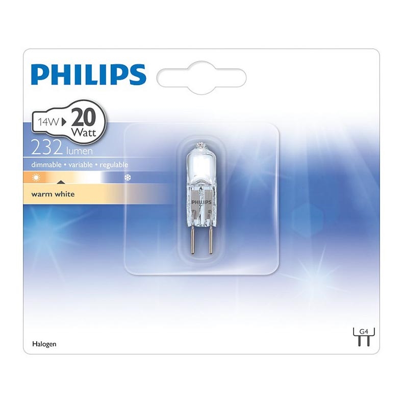 Didelio našumo lemputė Philips HALOGEN G4/14W/12V 2900K